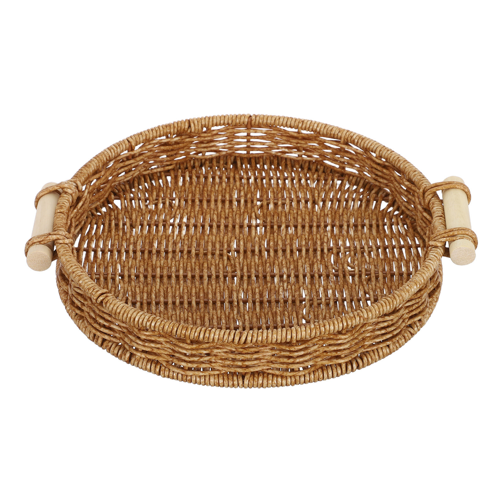 Rattan Tray Handle - Keranjang Roti Rotan Imitasi 27Cm, Nampan