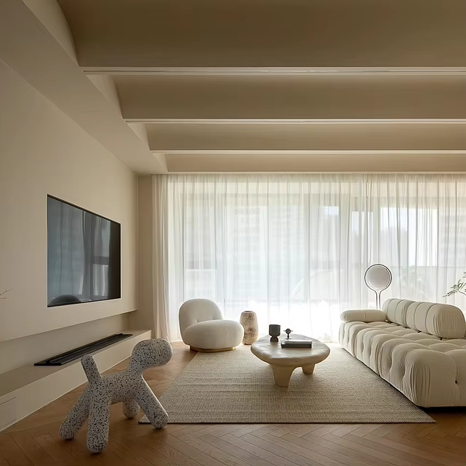 Interior Design Layout - Desain Interior Gaya Prancis Sanhai Tata