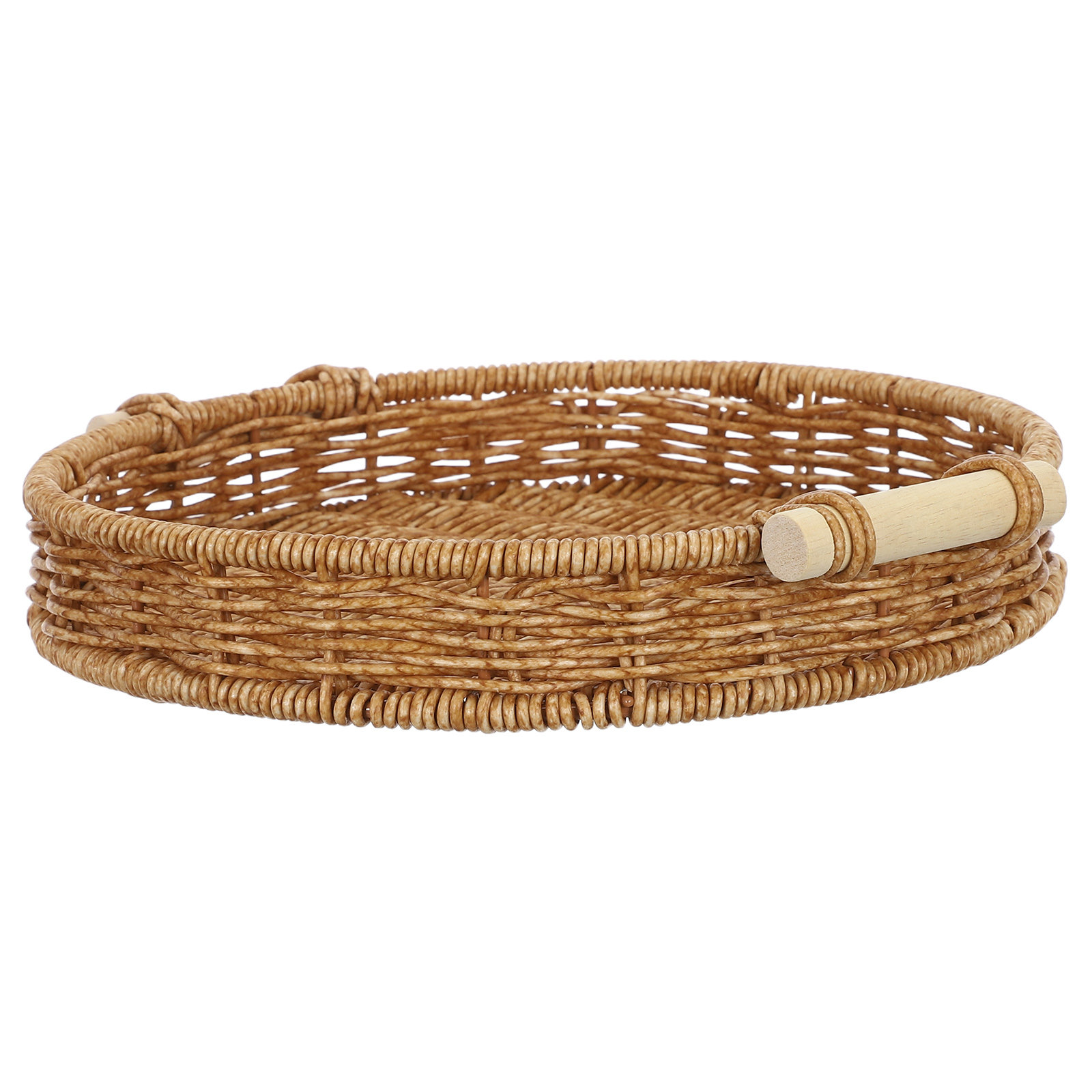 Keranjang Roti Rotan Imitasi 2 - Rattan Tray Handle ulasan dan harga