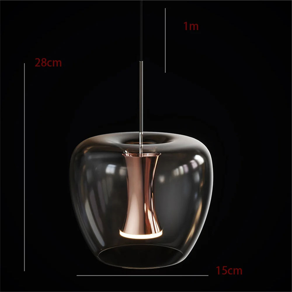 Lampu gantung Led kaca bening  - Interior Design Years Of Study ulasan dan harga