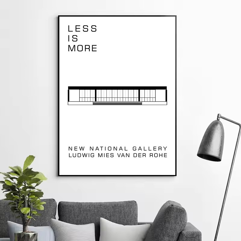 Poster Arsitektur Abstrak Desa - Interior Design Layout ulasan dan harga