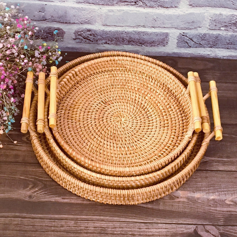 Pegangan tali rotan keranjang  - Rattan Tray Handle ulasan dan harga